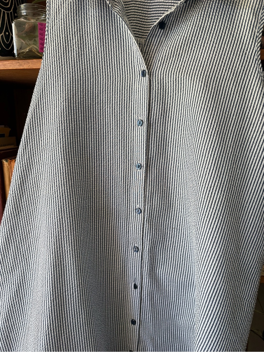 Seer Sucker Shirt Dress XL